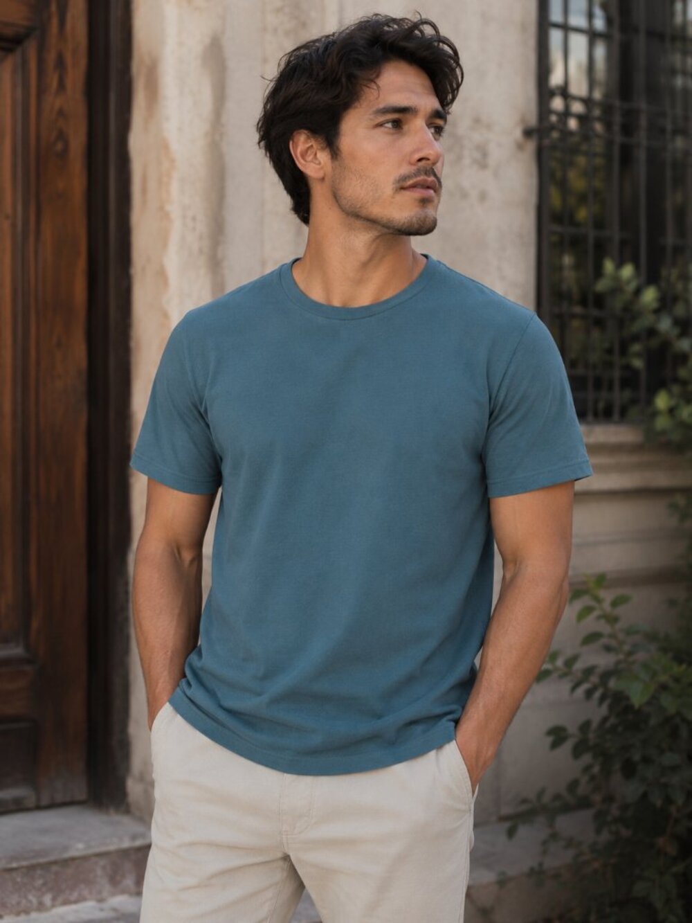 Goodfellow & Co Essential Tee Blue Medium Minimalist